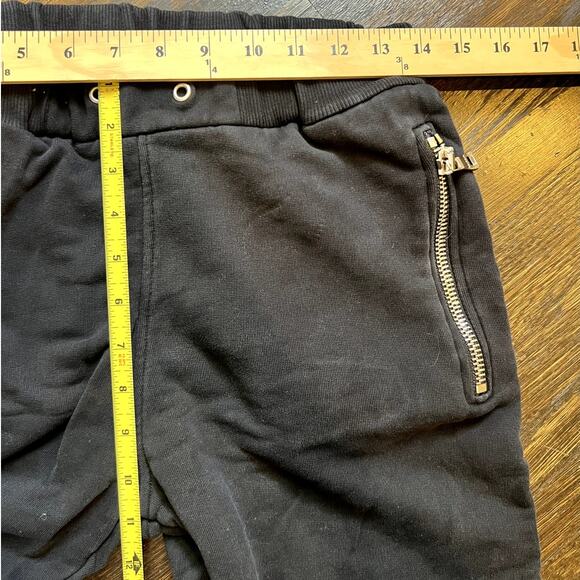 Balmain | Women's Zip Pocket Pull On Cotton Jogger Sweatpants Black Size Medium - Picture 10 of 11